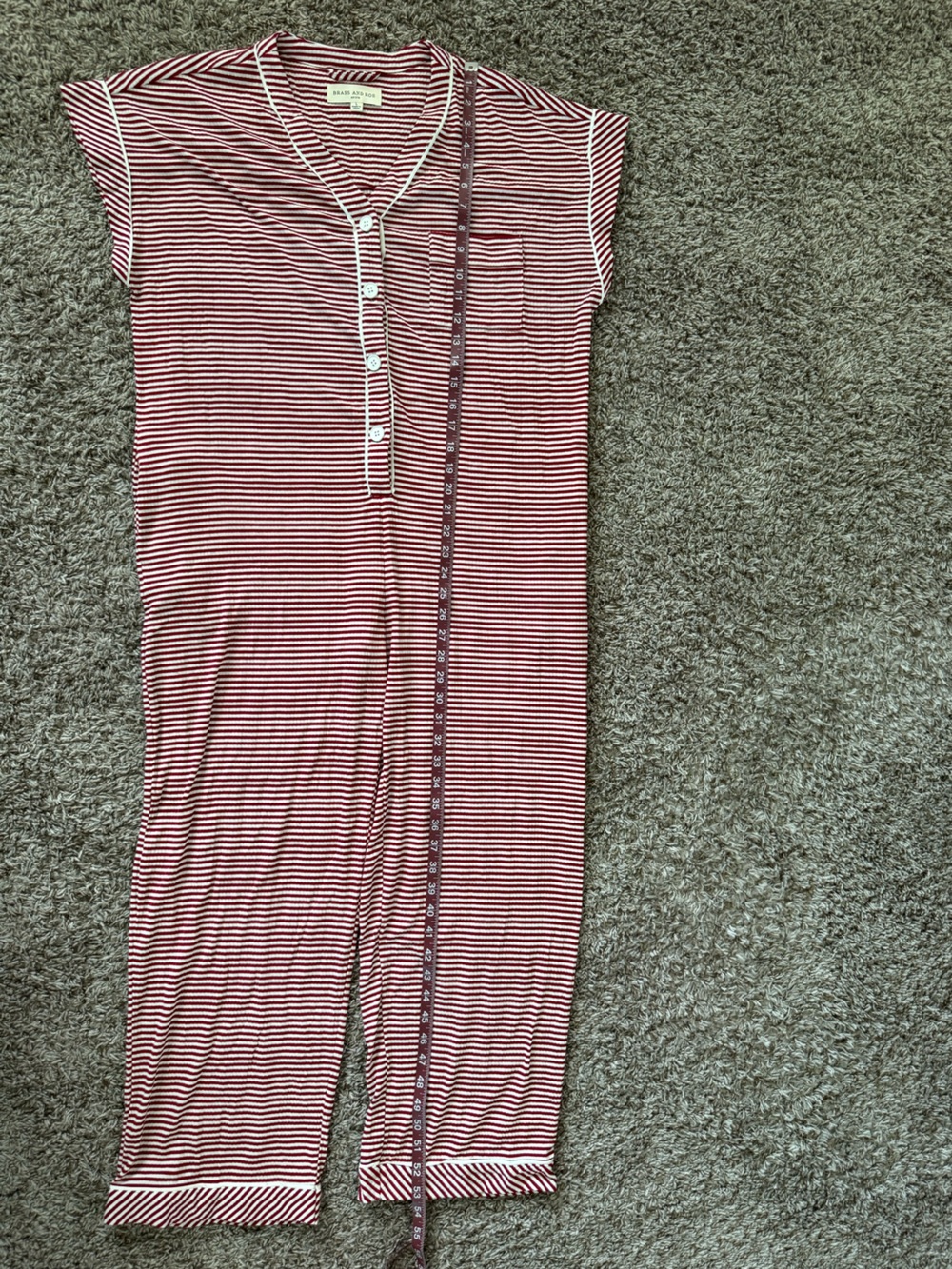 Striped onesie pajamas - Picture 7 of 11